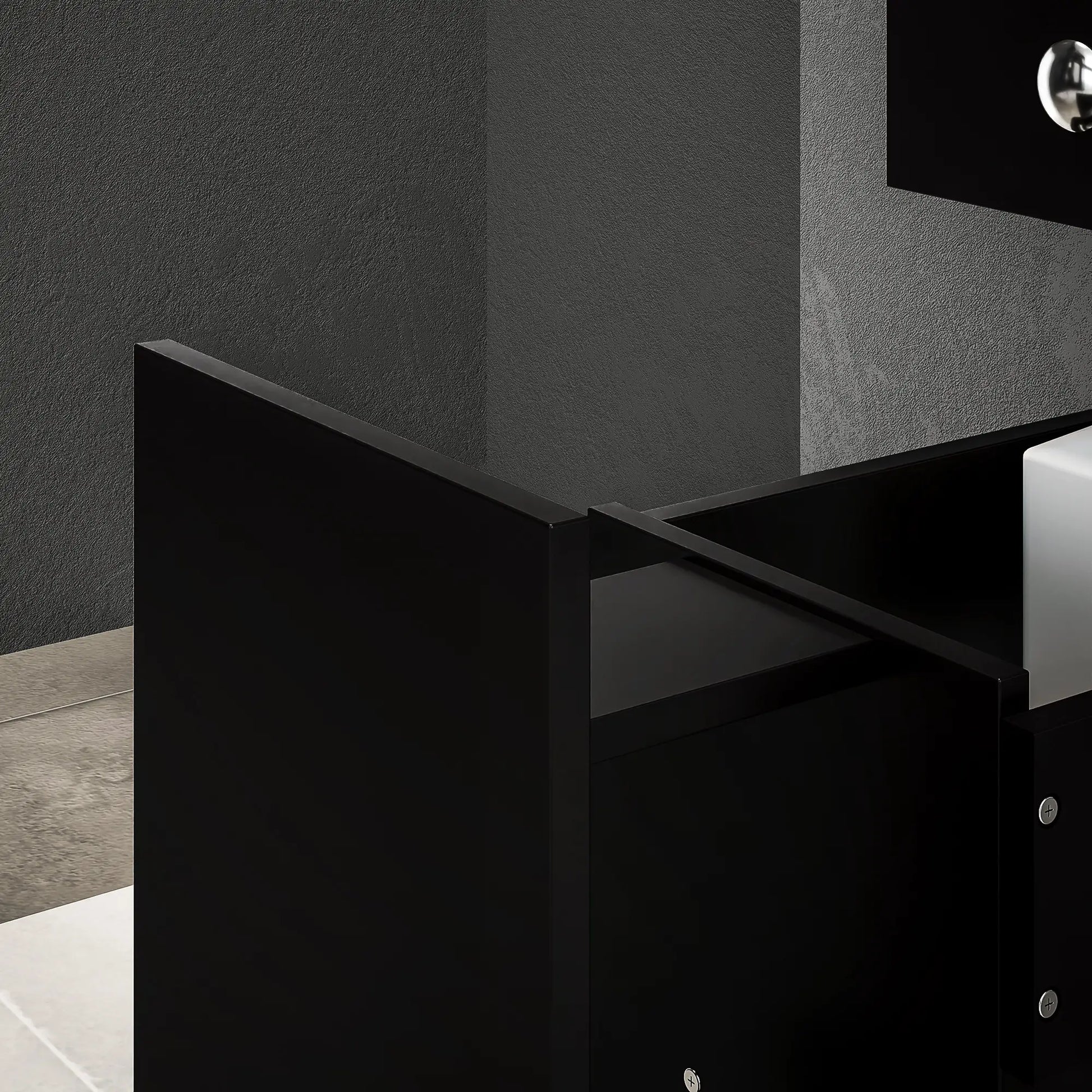Space Saving Toilet Paper Cabinet, Narrow Bathroom Storage, Black Bathroom Cabinets at Gallery Canada