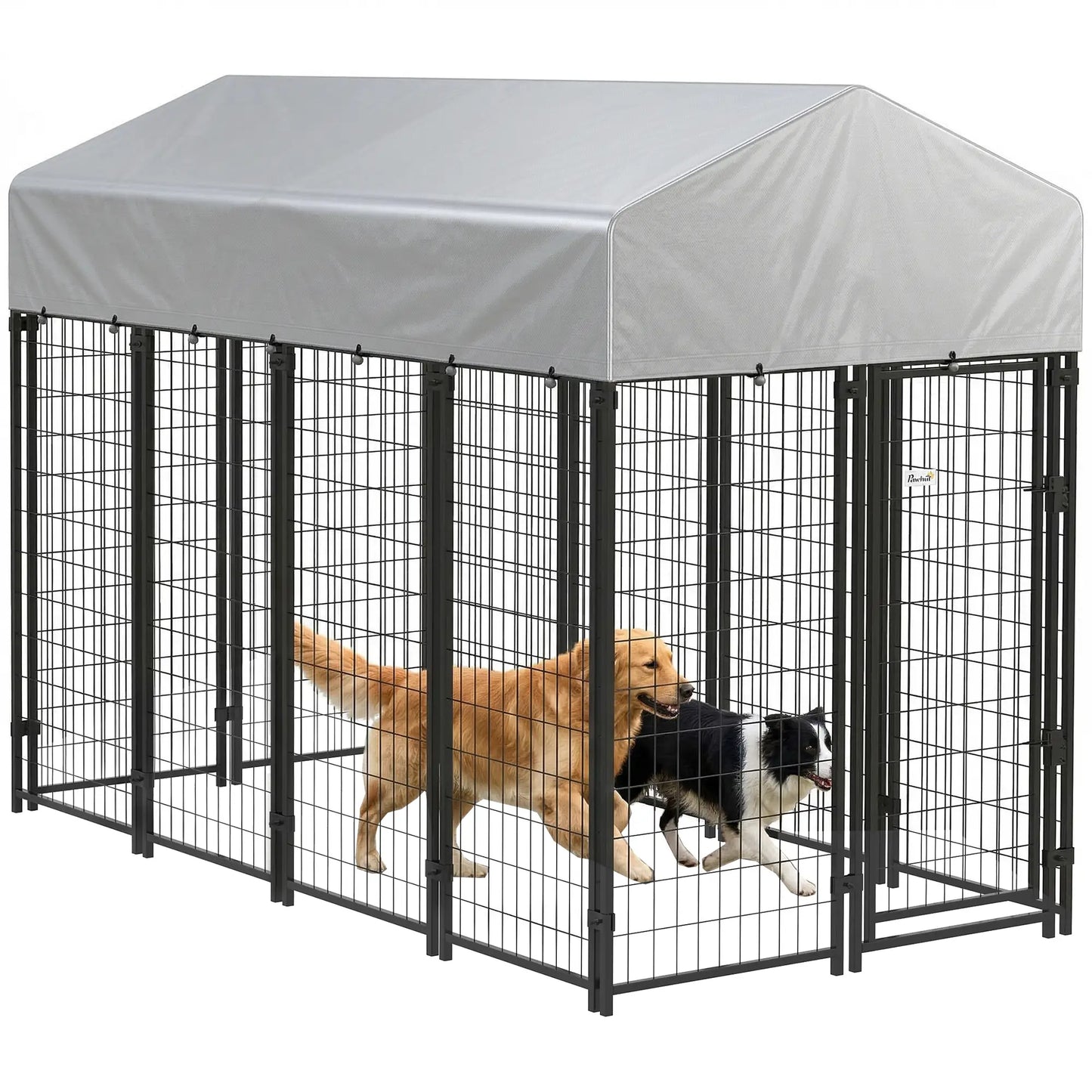 Outdoor Dog Kennel With Roof, 8' x 4' x 6', Heavy Duty Welded Wire Playpen Dog Kennels at Gallery Canada