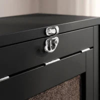 Fold-Out Computer Desk with Shelves, Bag, Wall Mount, Black