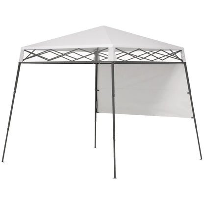7' x 7' Pop Up Canopy Gazebo Tent, Adjustable Legs, White Pop Up Canopies White, Black at Gallery Canada