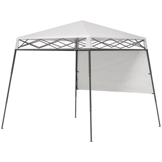 7' x 7' Pop Up Canopy Gazebo Tent, Adjustable Legs, White Pop Up Canopies White, Black at Gallery Canada