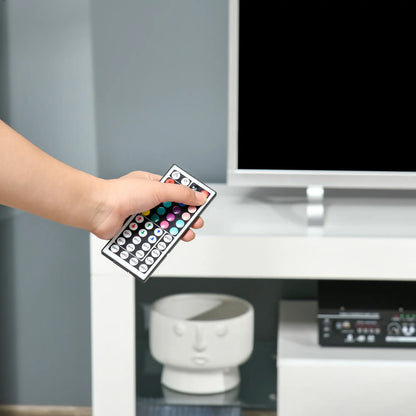 TV Stand for 55-Inch TVs, LED Lights, Remote Control, Storage Drawer, White TV Stands at Gallery Canada