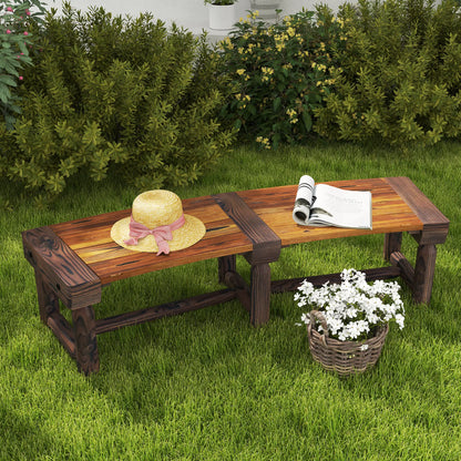Wooden Outdoor Tree Bench, Slatted Seat, 60in, Brown Outdoor Benches at Gallery Canada