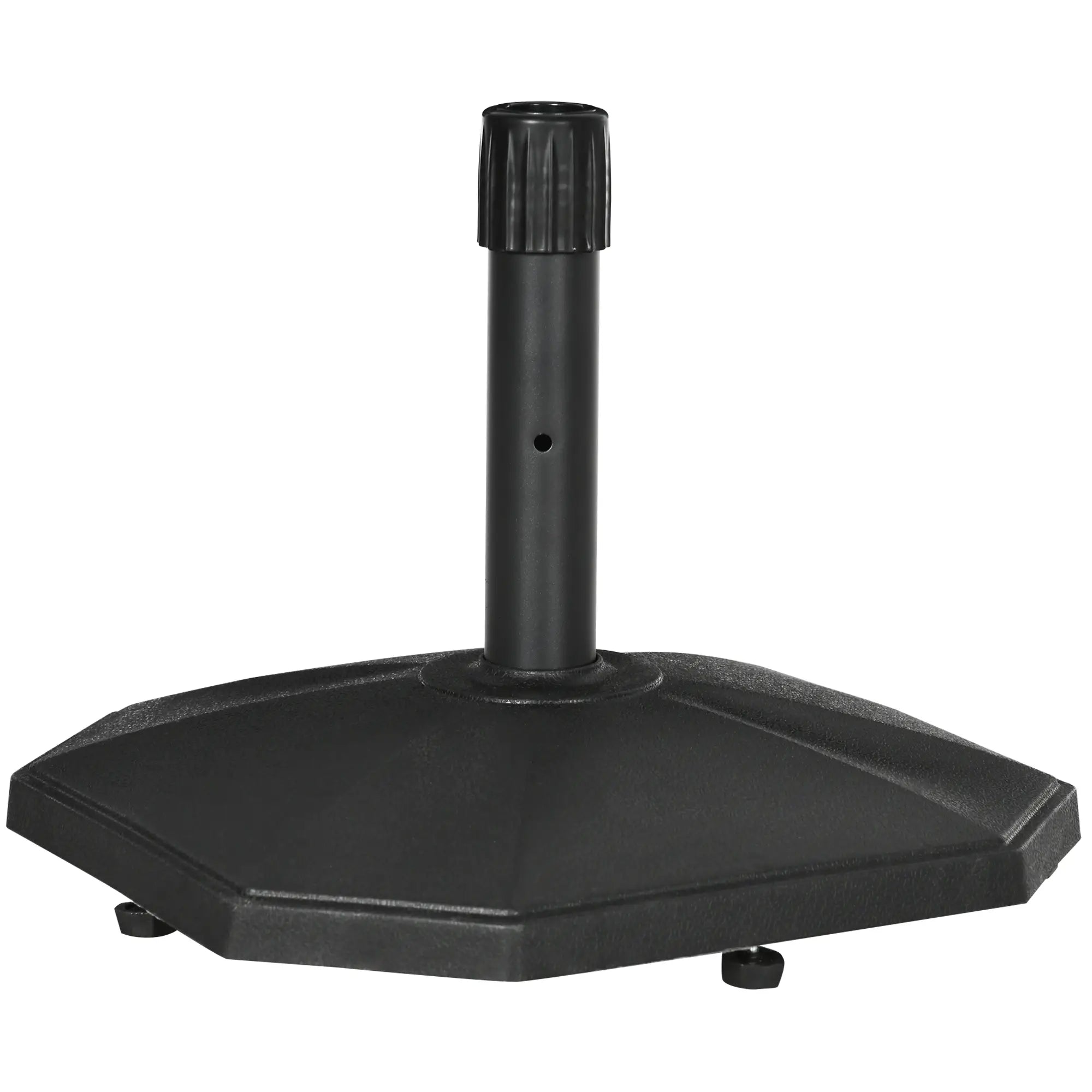 48lbs Concrete Umbrella Base, Outdoor Stand for Lawn, Deck, Garden, Black Umbrella Bases at Gallery Canada