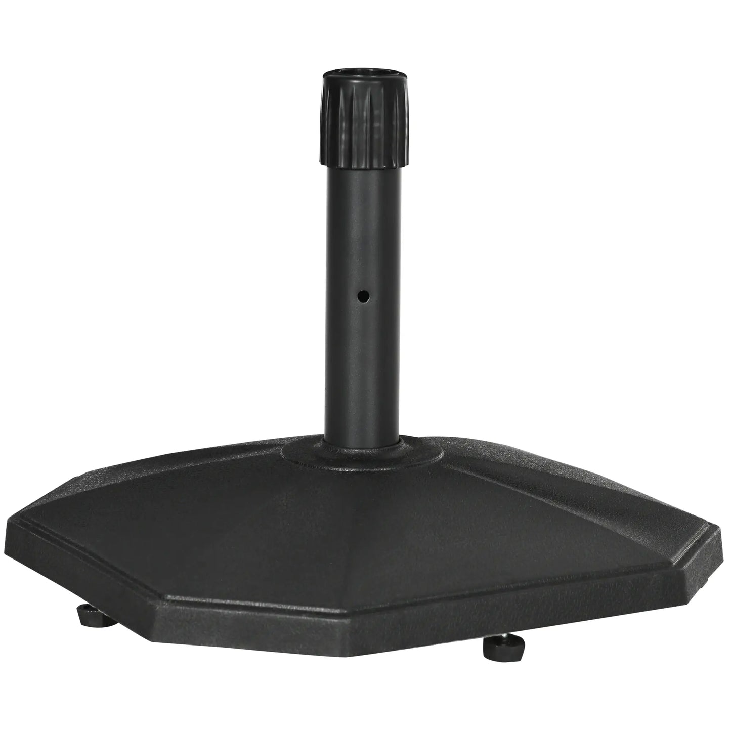48lbs Concrete Umbrella Base, Outdoor Stand for Lawn, Deck, Garden, Black Umbrella Bases at Gallery Canada