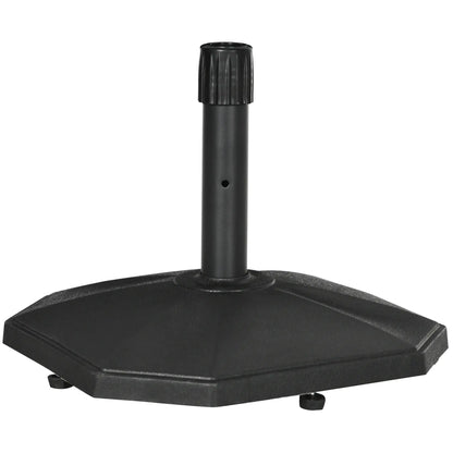 48lbs Concrete Umbrella Base, Outdoor Stand for Lawn, Deck, Garden, Black Umbrella Bases at Gallery Canada