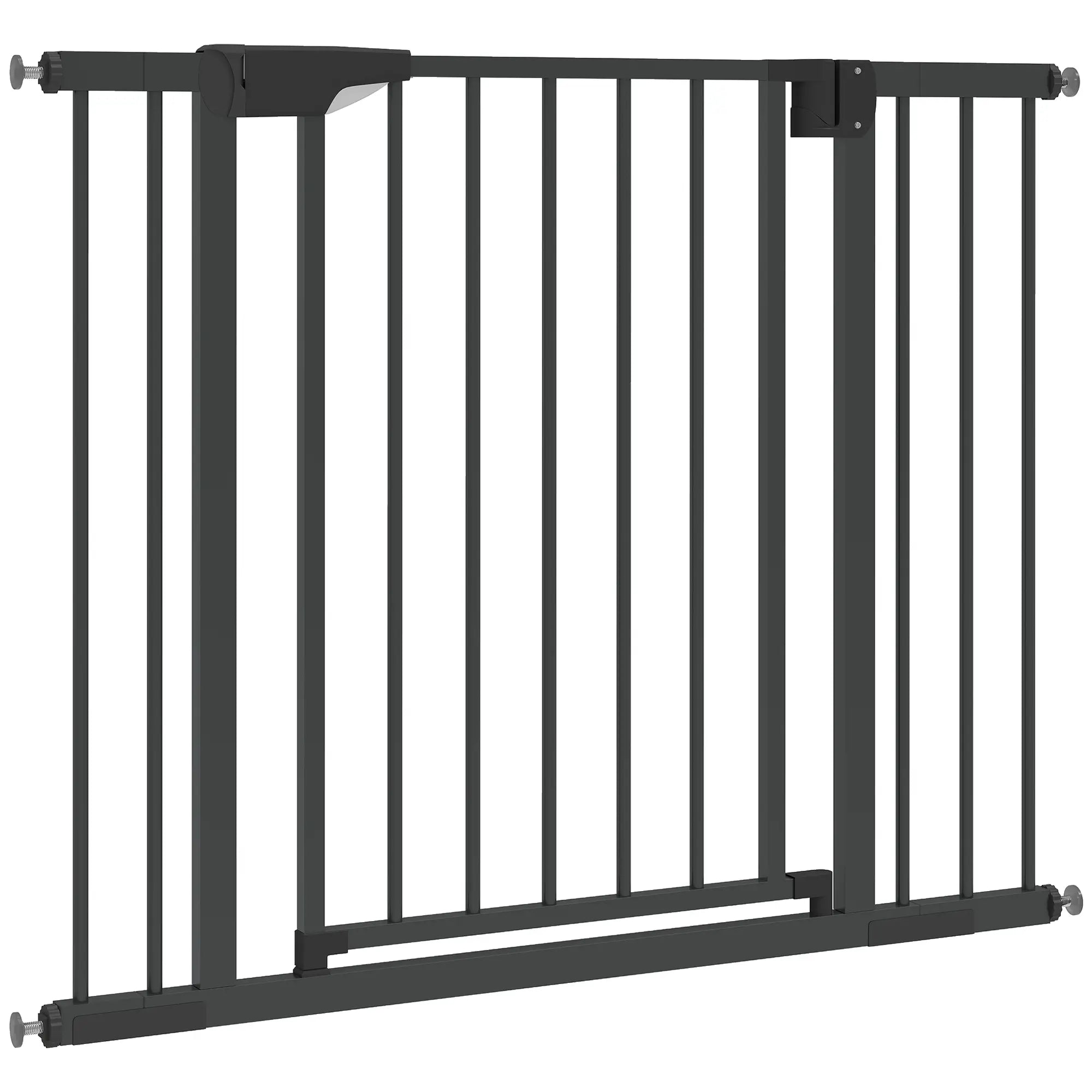 Baby Gate, Pet Safety Gate, 30"-41" Wide, Auto-Close, Black
