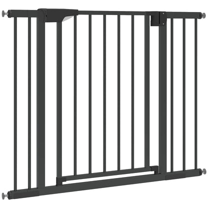 Baby Gate, Pet Safety Gate, 30"-41" Wide, Auto-Close, Black Pet Gates Black at Gallery Canada