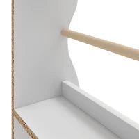 Étagère Murale pour Enfants, Bibliothèque Flottante 3 Niveaux pour 3-8 Ans, Blanc