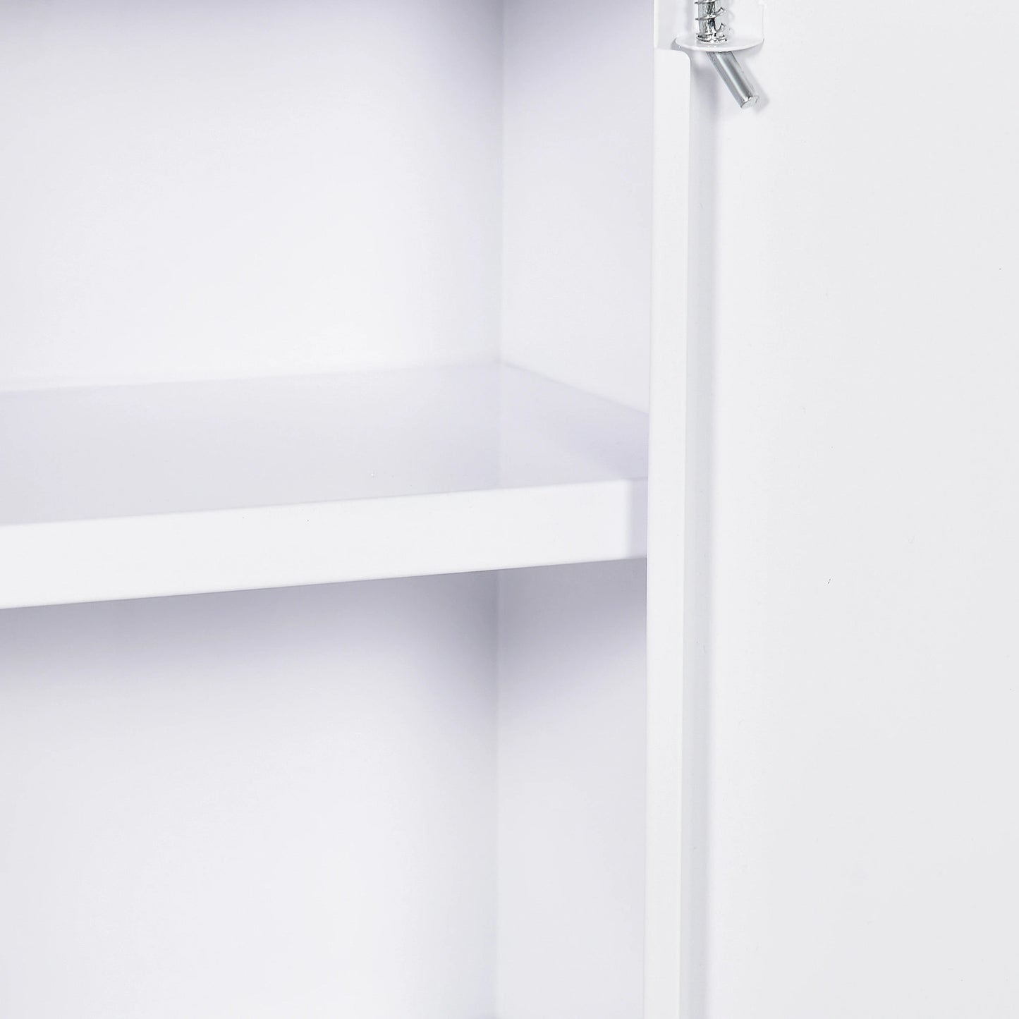 Lockable Medicine Cabinet, 3 Tier Steel Wall Box, 2 Keys, Shelves, White Mirror Medicine Cabinets at Gallery Canada