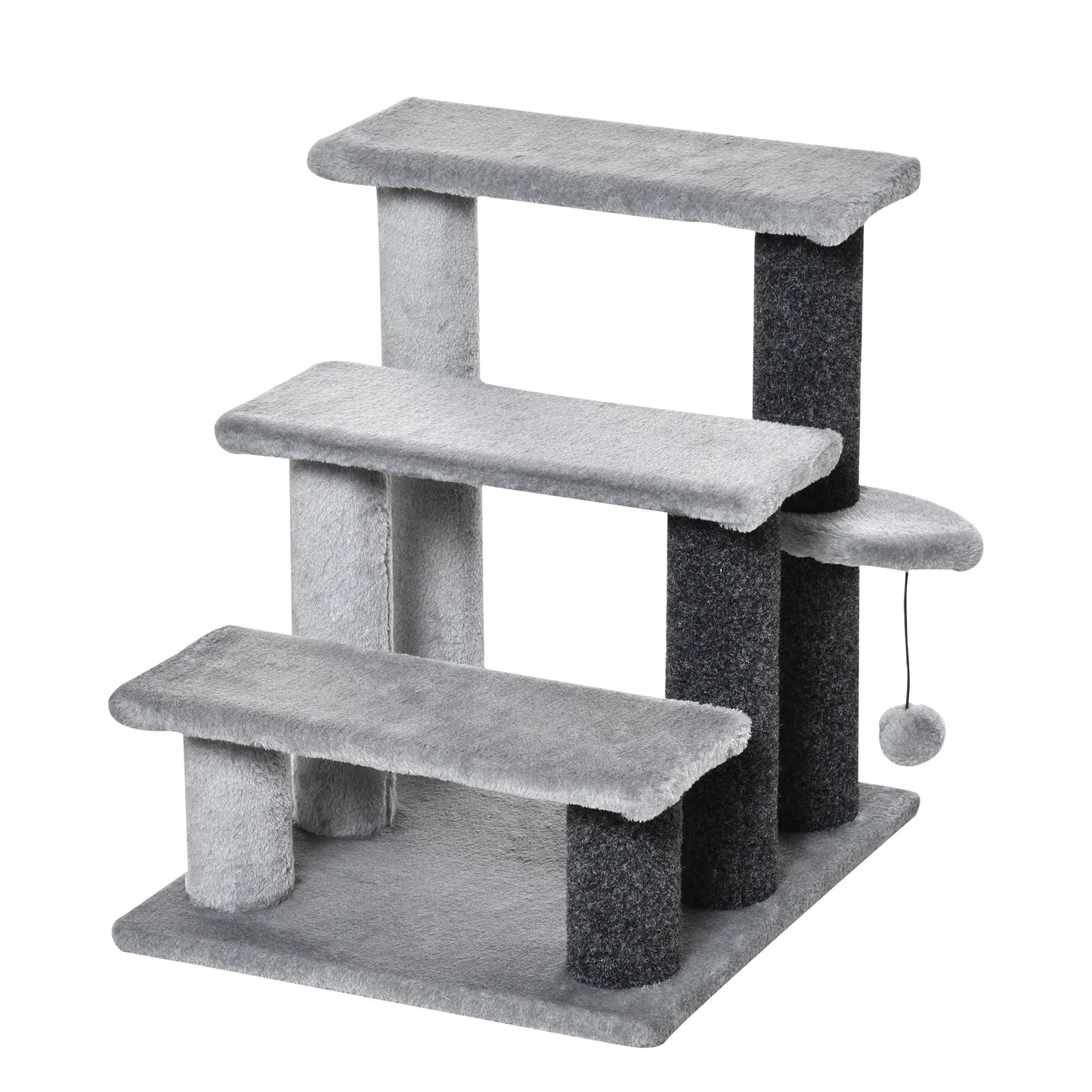 Cat Stairs, 3 Steps, Small Cat Tree with Scratching Post, 17.5" x 15.5" x 19" Cat Trees at Gallery Canada