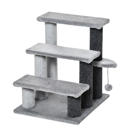 Cat Stairs, 3 Steps, Small Cat Tree with Scratching Post, 17.5" x 15.5" x 19" Cat Trees at Gallery Canada
