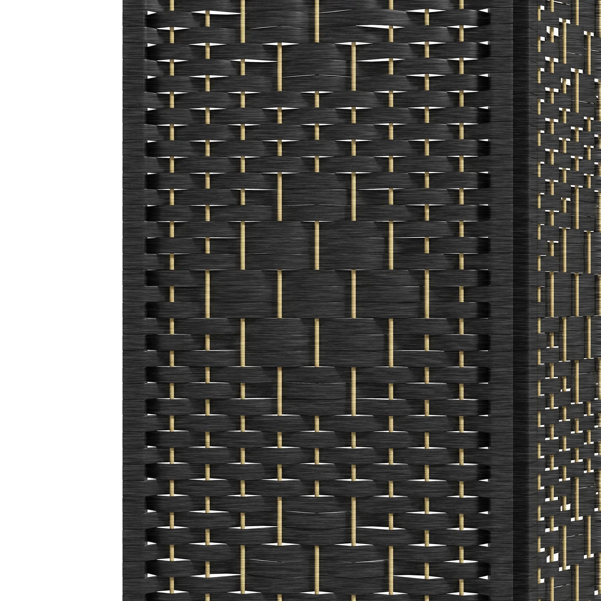 4 Panel Folding Room Divider, Portable Privacy Screen, Black Room Dividers at Gallery Canada
