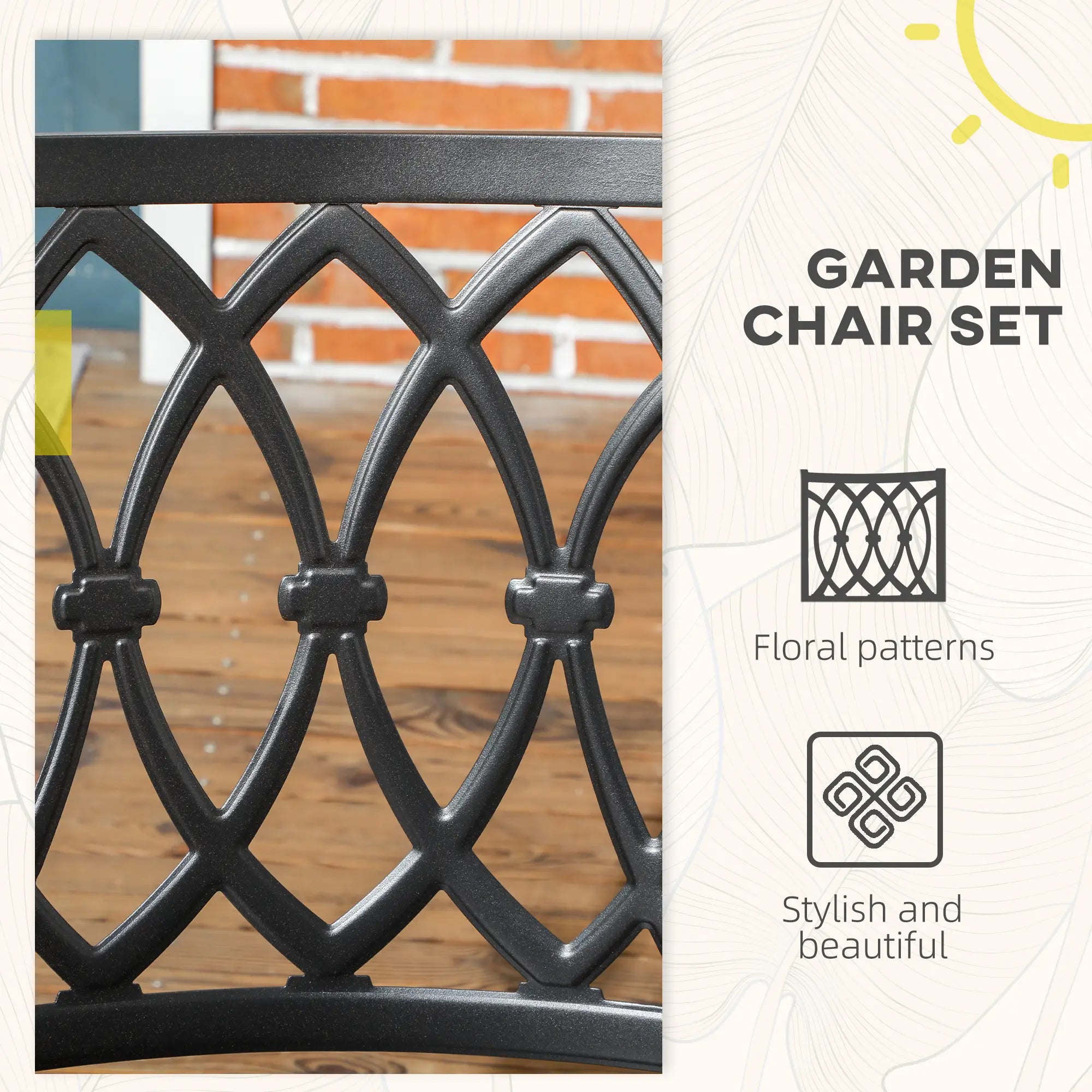 2 PCs Dining Chairs, Outdoor Armchairs, Stackable, Black Patio Chairs at Gallery Canada