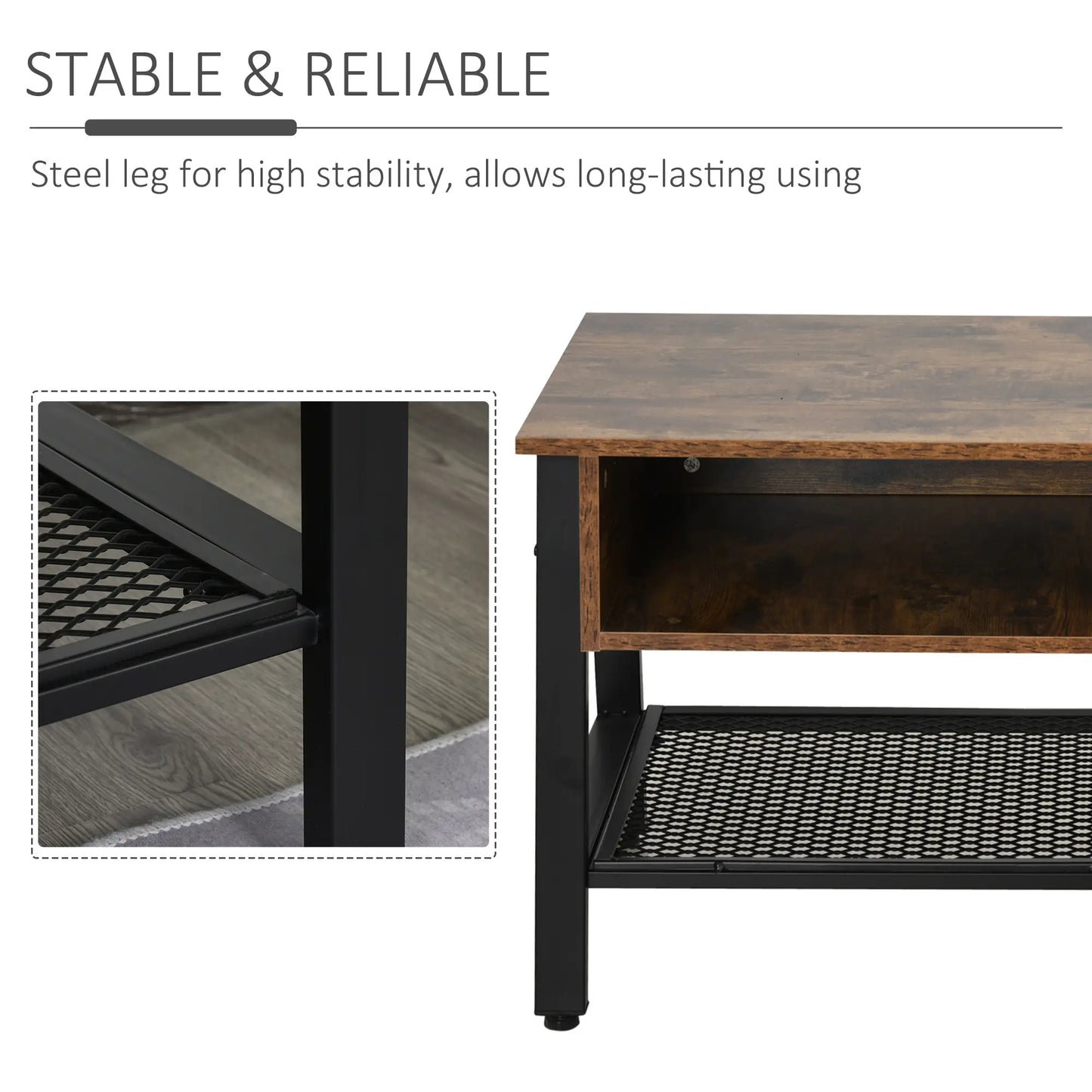 Industrial TV Stand, Console for 45'' Flat Screen, Rustic Brown TV Stands at Gallery Canada