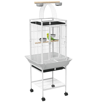 61.5 Inch Bird Cage for Parakeet, Cockatiel, Stand, Pull Out Tray, Play Top Bird Cages at Gallery Canada