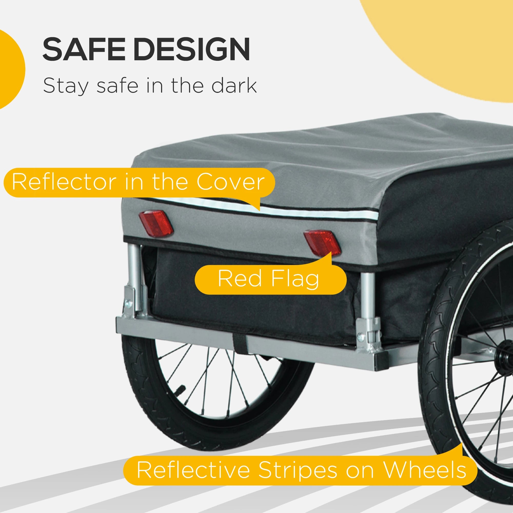Foldable Bike Cargo Trailer, 16
