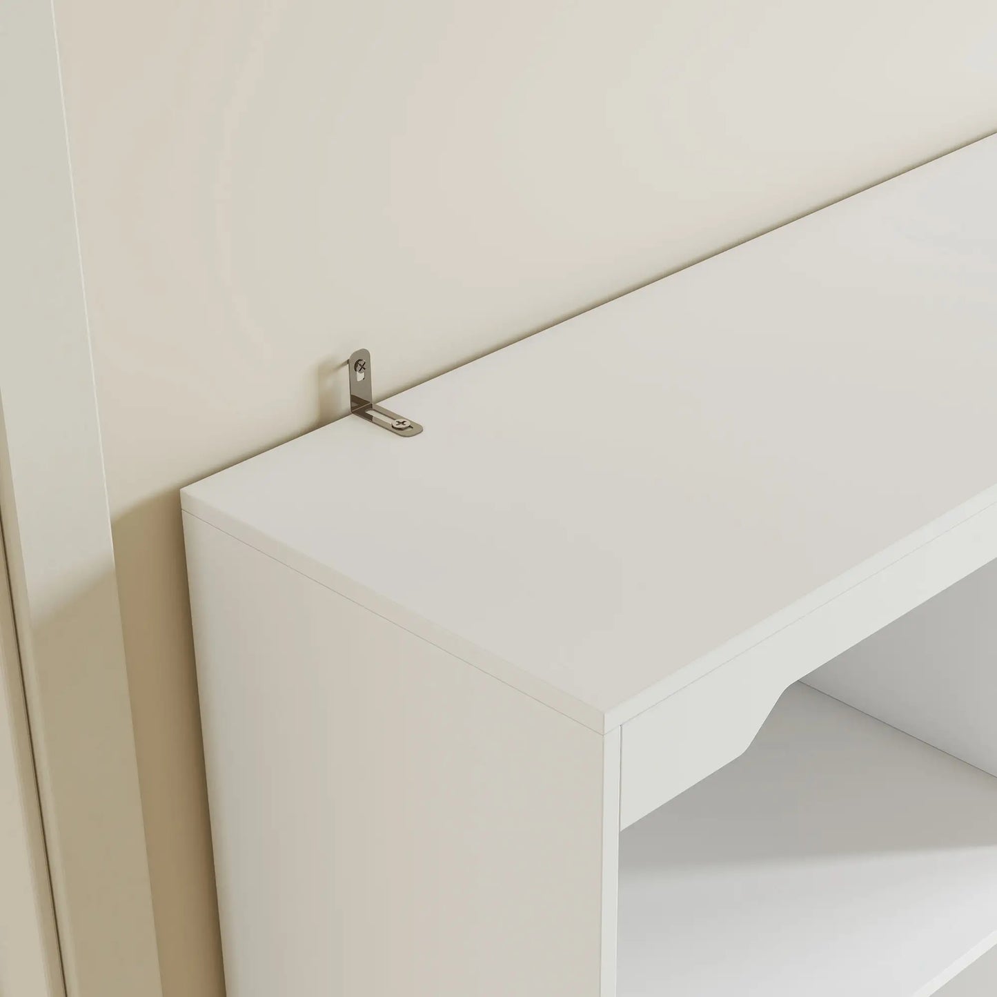 5-Tier Bookcase with 8 Cubbies, 4 Drawers, White Display Bookshelves at Gallery Canada