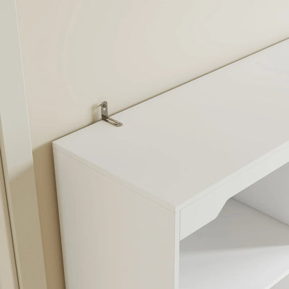 5-Tier Bookcase with 8 Cubbies, 4 Drawers, White Display Bookshelves at Gallery Canada
