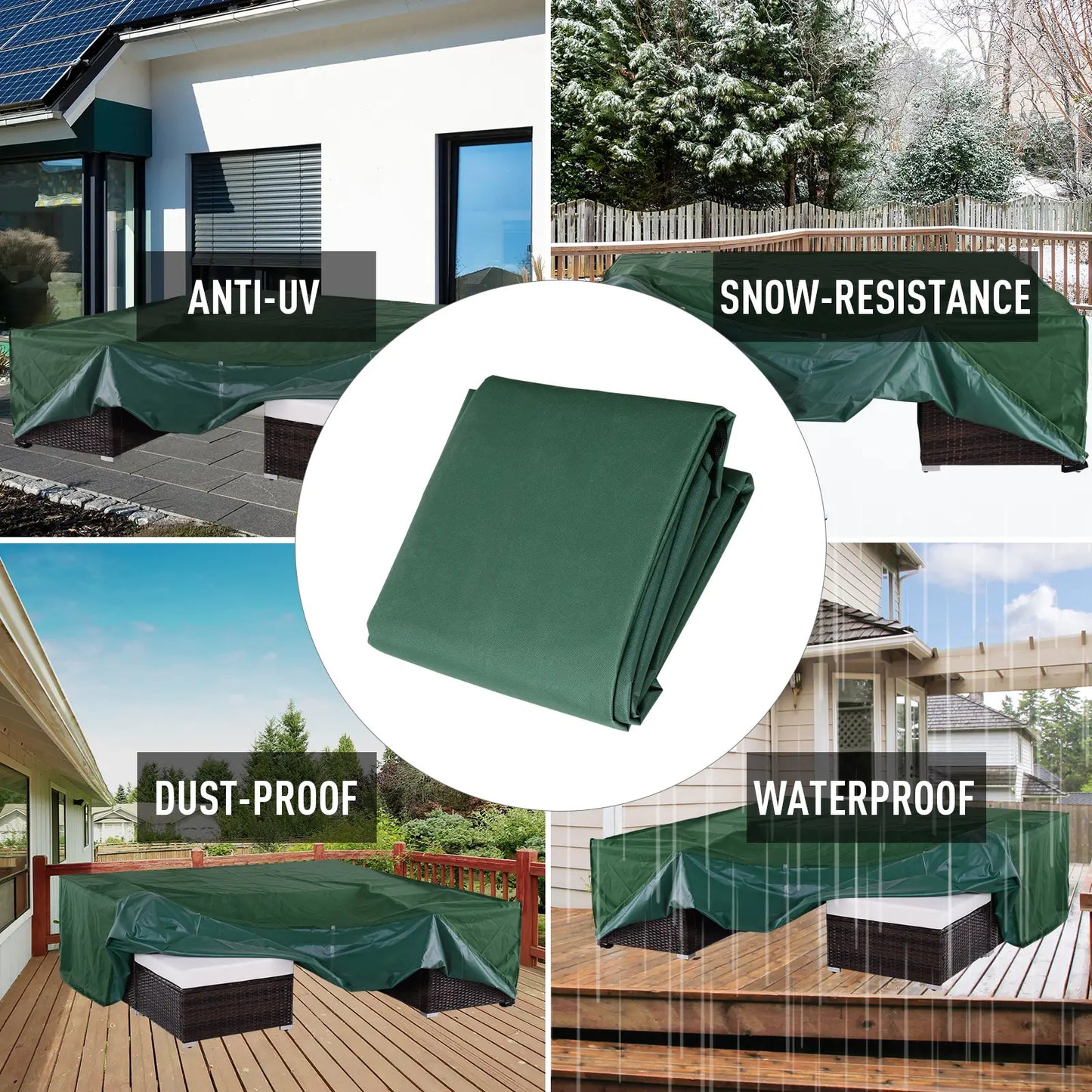 Outdoor Furniture Cover 81" x 57", Waterproof, UV Protector, Dark Green Patio Furniture Covers at Gallery Canada