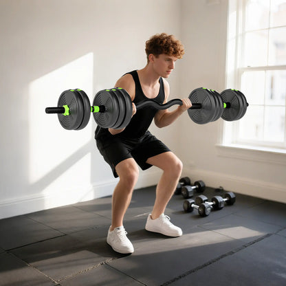 Adjustable Dumbbell Set, 3 in 1 Weights, 44lb with Connector and Grip Dumbbells & Barbells at Gallery Canada