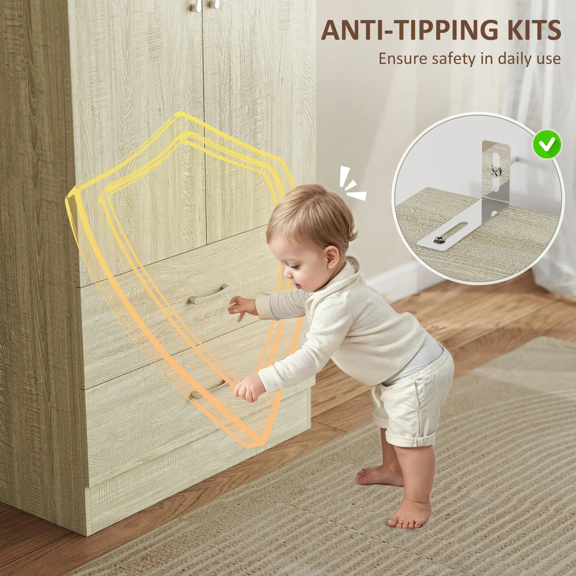 Wardrobe Closet, Hanging Rod, 2 Doors, 2 Drawers, Oak Clothing Storage at Gallery Canada