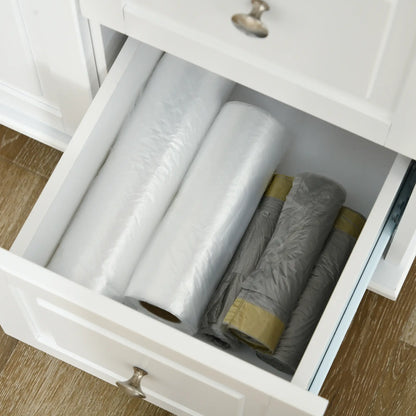 Kitchen Island with Drop Leaf, Rolling Cart, 3 Drawers, White Kitchen Islands & Kitchen Carts at Gallery Canada