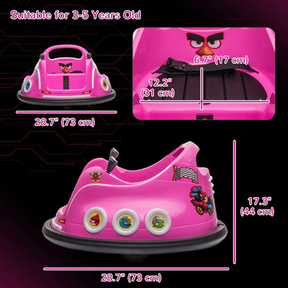 Electric Ride On Car, 12V, 360 Degree Spin, Dual Joysticks, Pink Electric Ride On Toys at Gallery Canada
