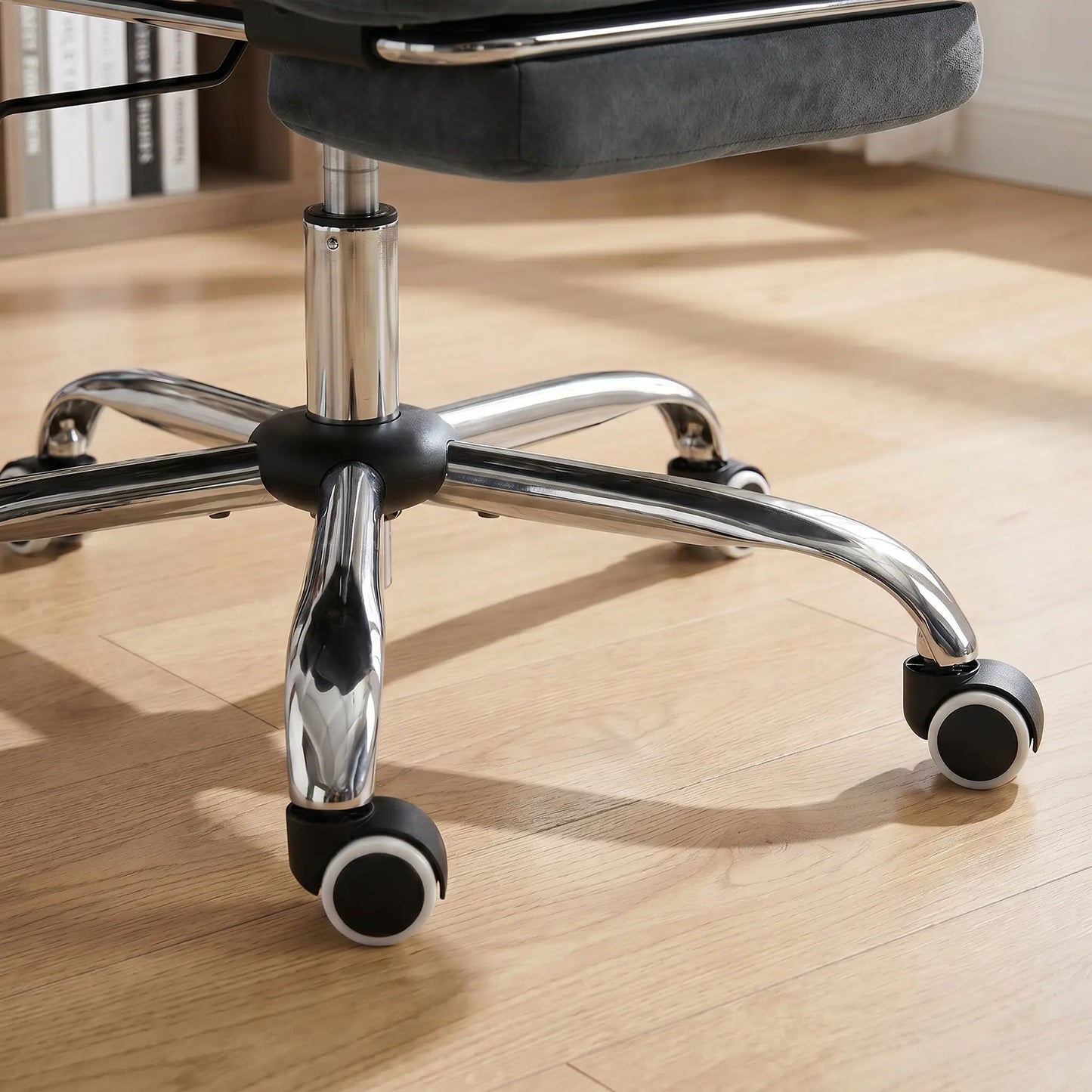 Ergonomic Reclining Office Chair W/ Foot Rest, Dark Grey