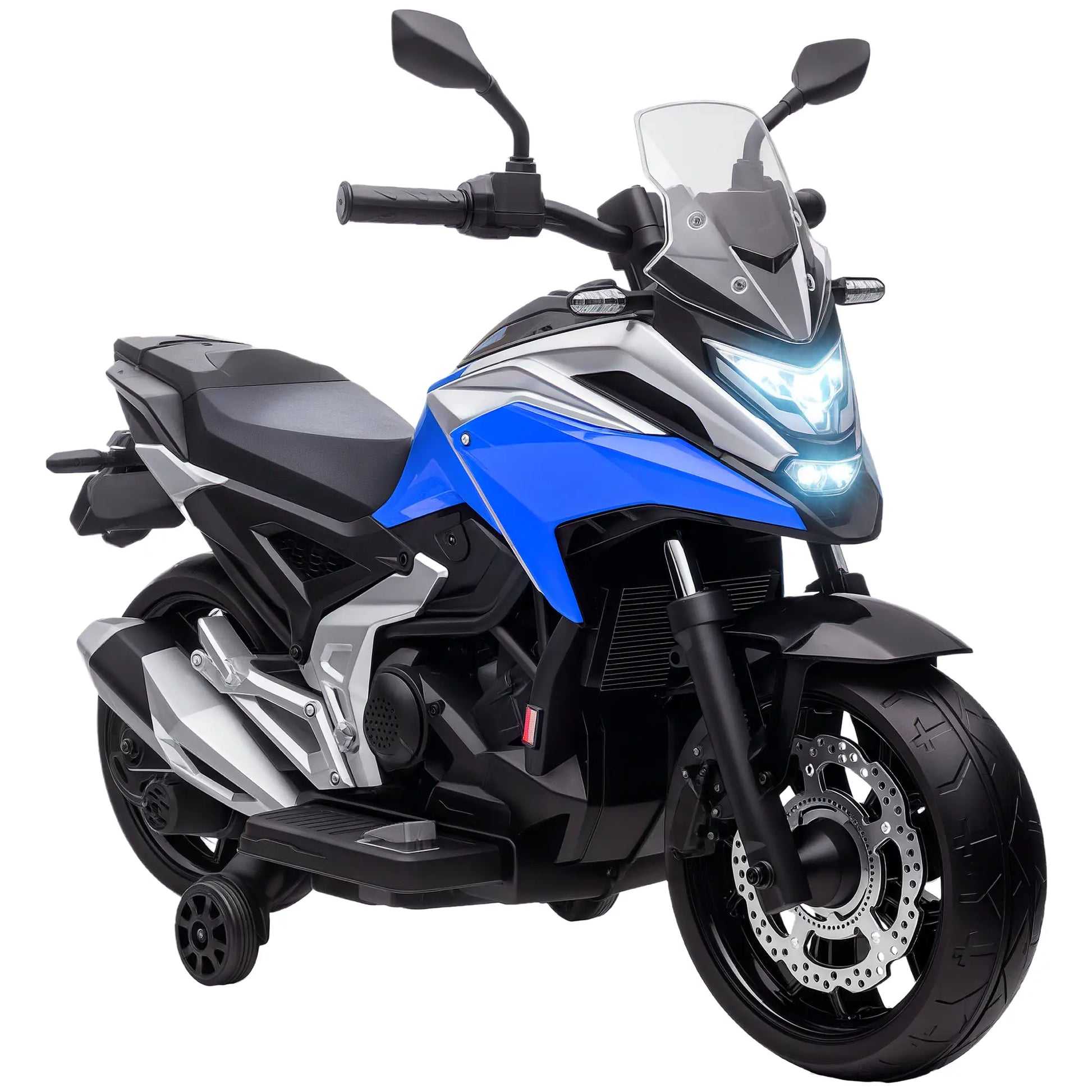 12V Ride on Motorbike for Kids, for 3-6 Years, Blue Electric Motorcycles at Gallery Canada