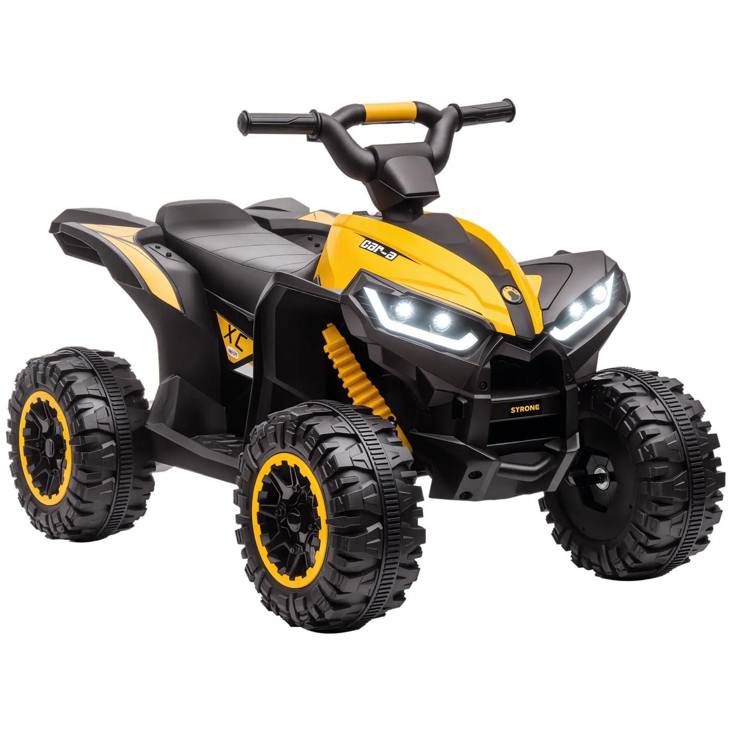 Kids 4 Wheeler Quad with Music, Headlights, High Low Speed, ATV for 3-5 Years, Yellow Electric Toy Cars at Gallery Canada