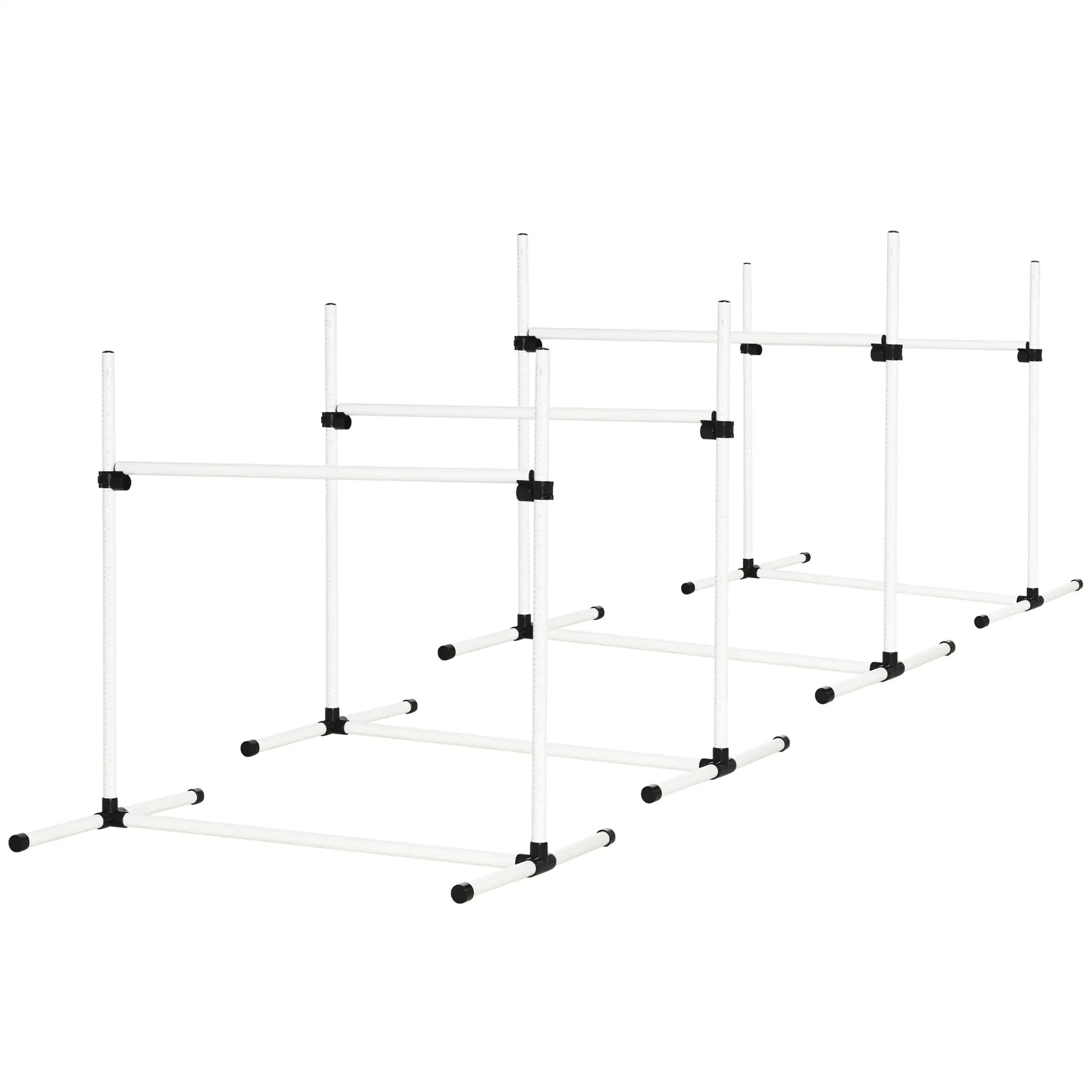 Set of 4 Dog Agility Training Jump Bars, Adjustable, White Dog Agility Training Equipment at Gallery Canada