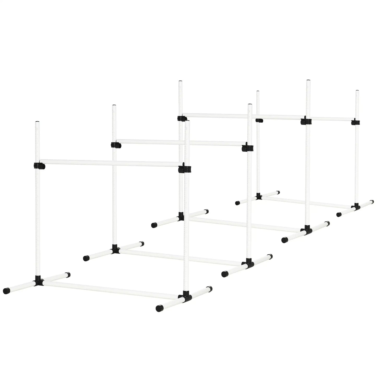 Set of 4 Dog Agility Training Jump Bars, Adjustable, White Dog Agility Training Equipment at Gallery Canada