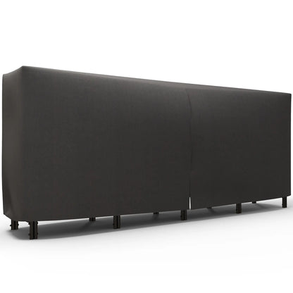 8ft Outdoor Firewood Rack With Cover, Adjustable Wood Storage, Black Firewood Racks Black at Gallery Canada