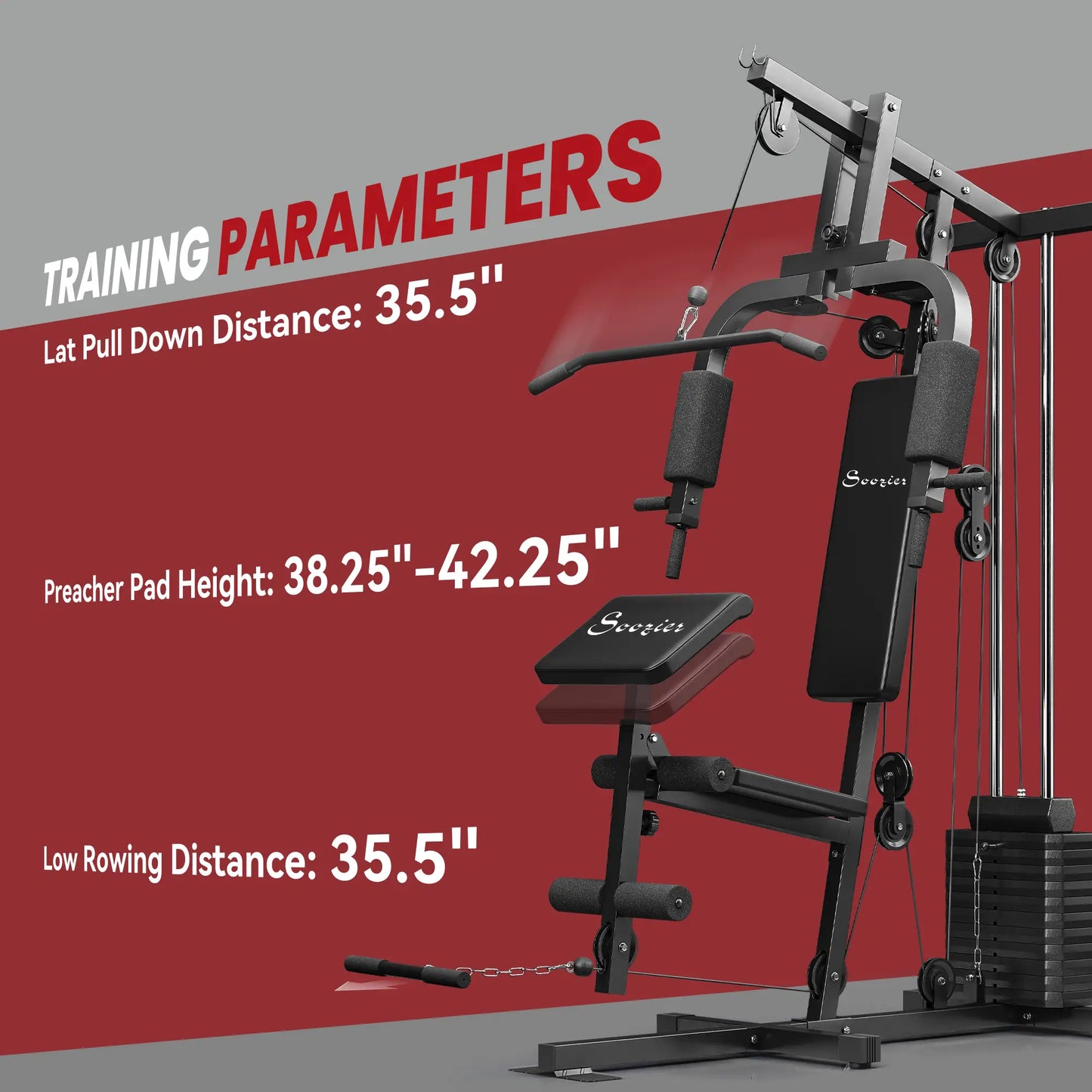 Weight Training Machine, Multifunction Gym Equipment, 143lbs, Black Power Towers at Gallery Canada