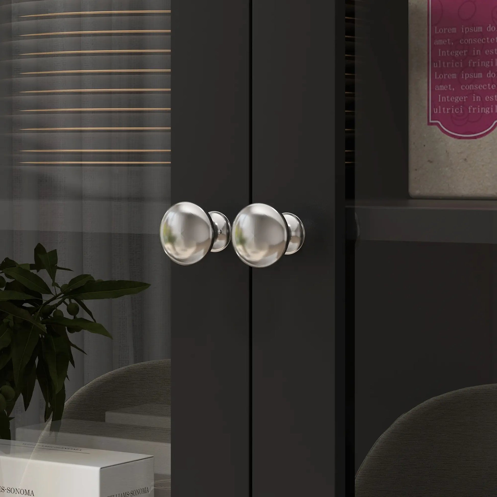 61" Kitchen Pantry Cabinet, Freestanding Farmhouse, Black Kitchen Pantry Cabinets at Gallery Canada