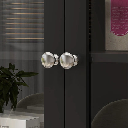 61" Kitchen Pantry Cabinet, Freestanding Farmhouse, Black Kitchen Pantry Cabinets at Gallery Canada