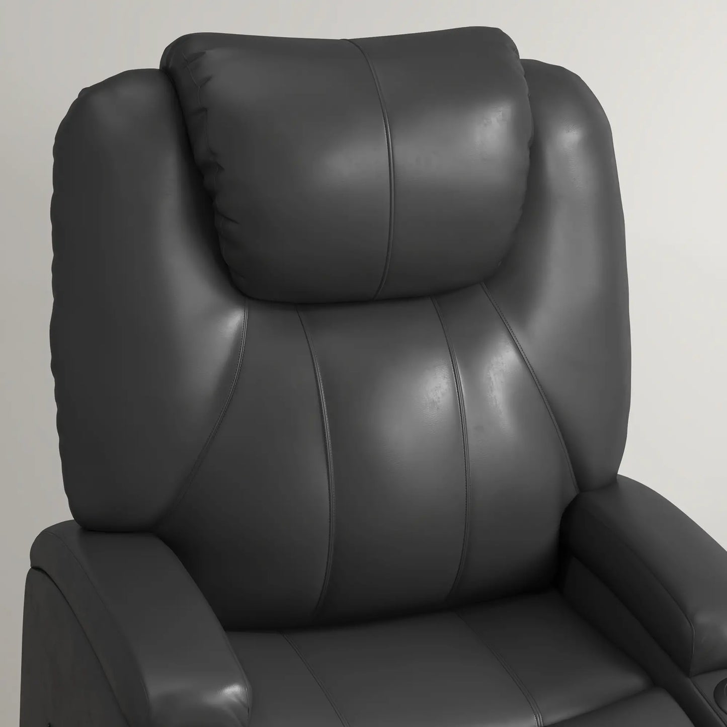 Power Recliner, Electric Lift Chair for Elderly with Footrest, Remote Control, Side Pockets and Cup Holders, Grey Electric Power Lift Chairs at Gallery Canada
