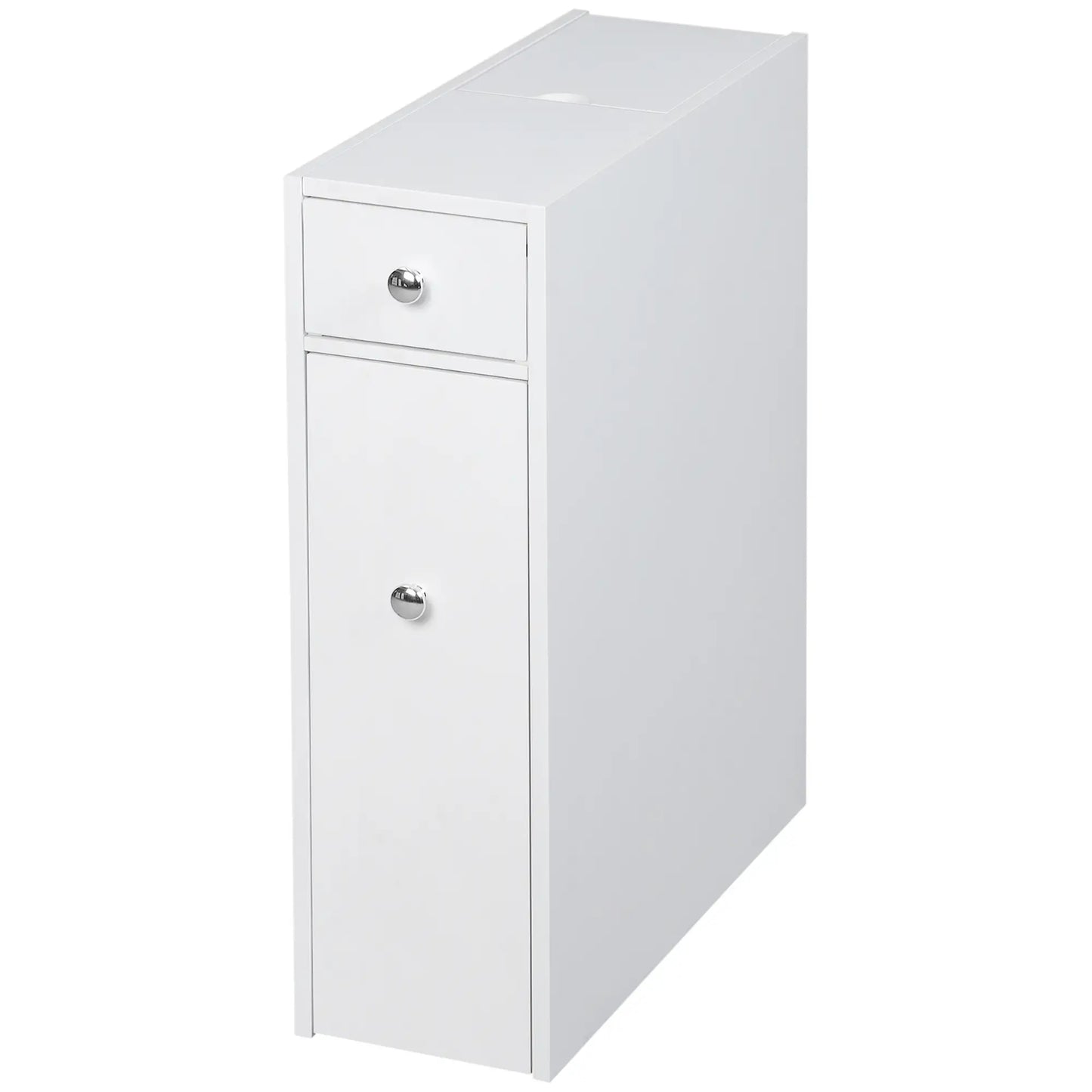 Space Saving Toilet Paper Cabinet, Narrow Bathroom Cabinet with Drawers, White Bathroom Cabinets White at Gallery Canada