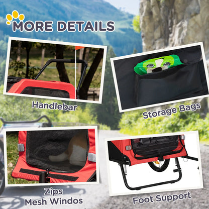 2-in-1 Dog Bike Trailer, Large, Red Dog Bike Trailers & Strollers at Gallery Canada