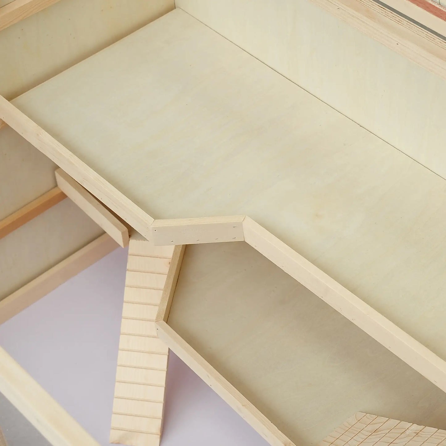 Wooden Hamster Cage with Slide, Tray, Natural Wood Hamster Cages at Gallery Canada