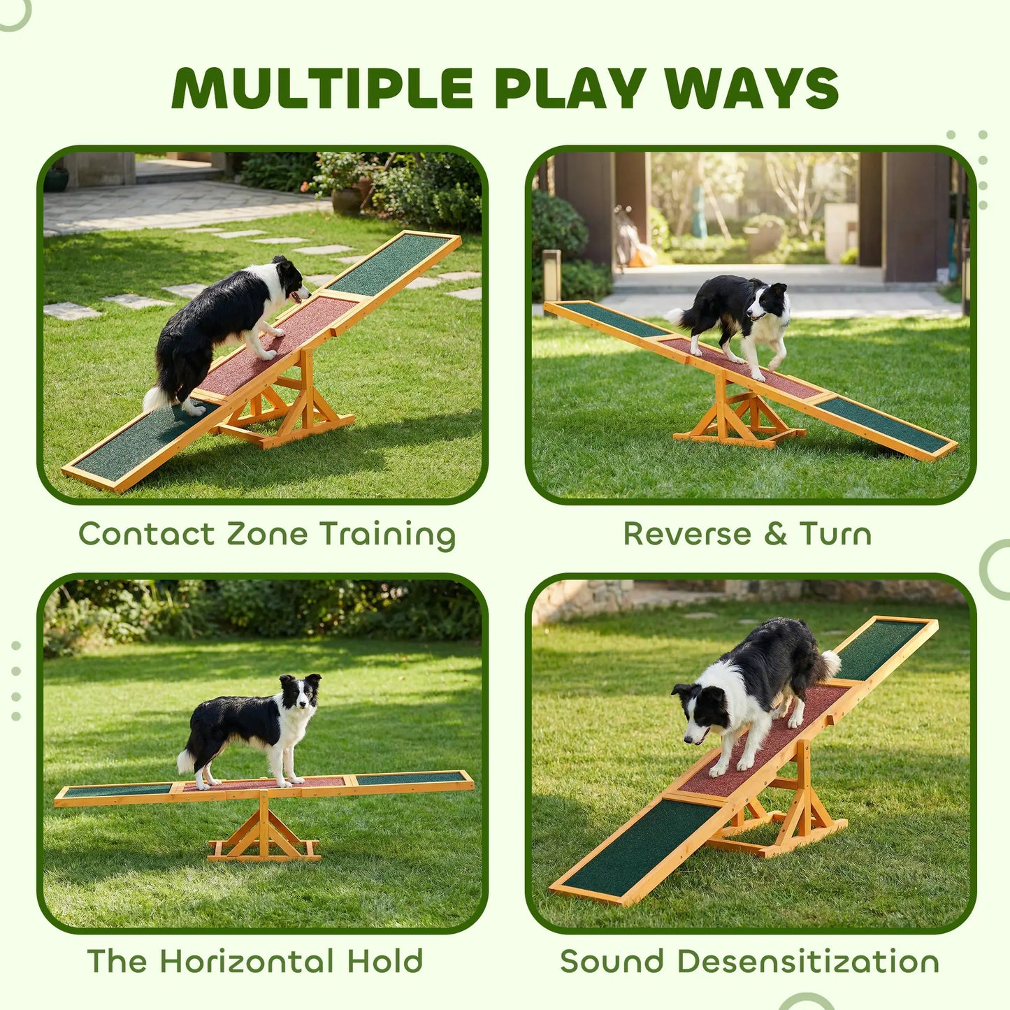 Wood Pet Seesaw Platform, Dog Agility Training Equipment, Weather Resistant Dog Agility Training Equipment at Gallery Canada