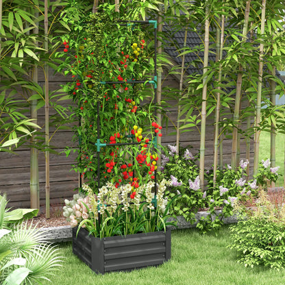Galvanized Planter Box, 4-Tier Trellis Tomato Cage, Grey Galvanized Planter Boxes at Gallery Canada