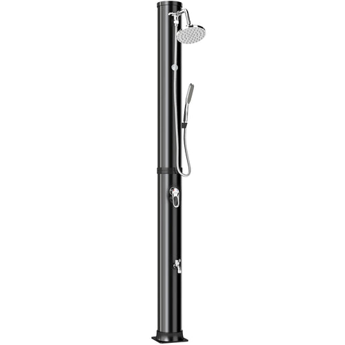 10.6 Gal Solar Heated Outdoor Shower, 7.2 FT, 2 Shower Heads
