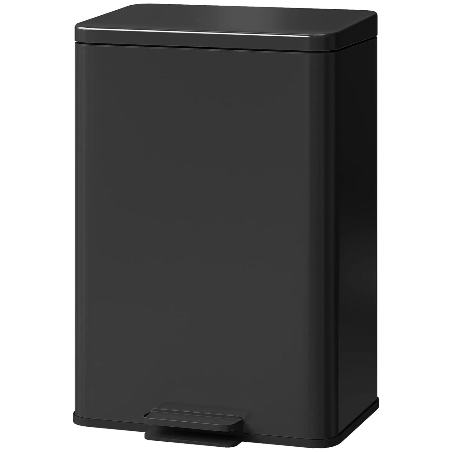 5.3 Gallon Garbage Bin with Soft Close Lid, Removable Inner Bucket, Matte Black Small Kitchen Appliances Matte Black at Gallery Canada