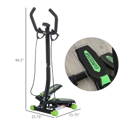 Adjustable Twist Stepper w/ LCD Monitor and Resistance Bands, Stair Stepper Aerobic Body Workout Fitness Machine for Home Gym at Gallery Canada
