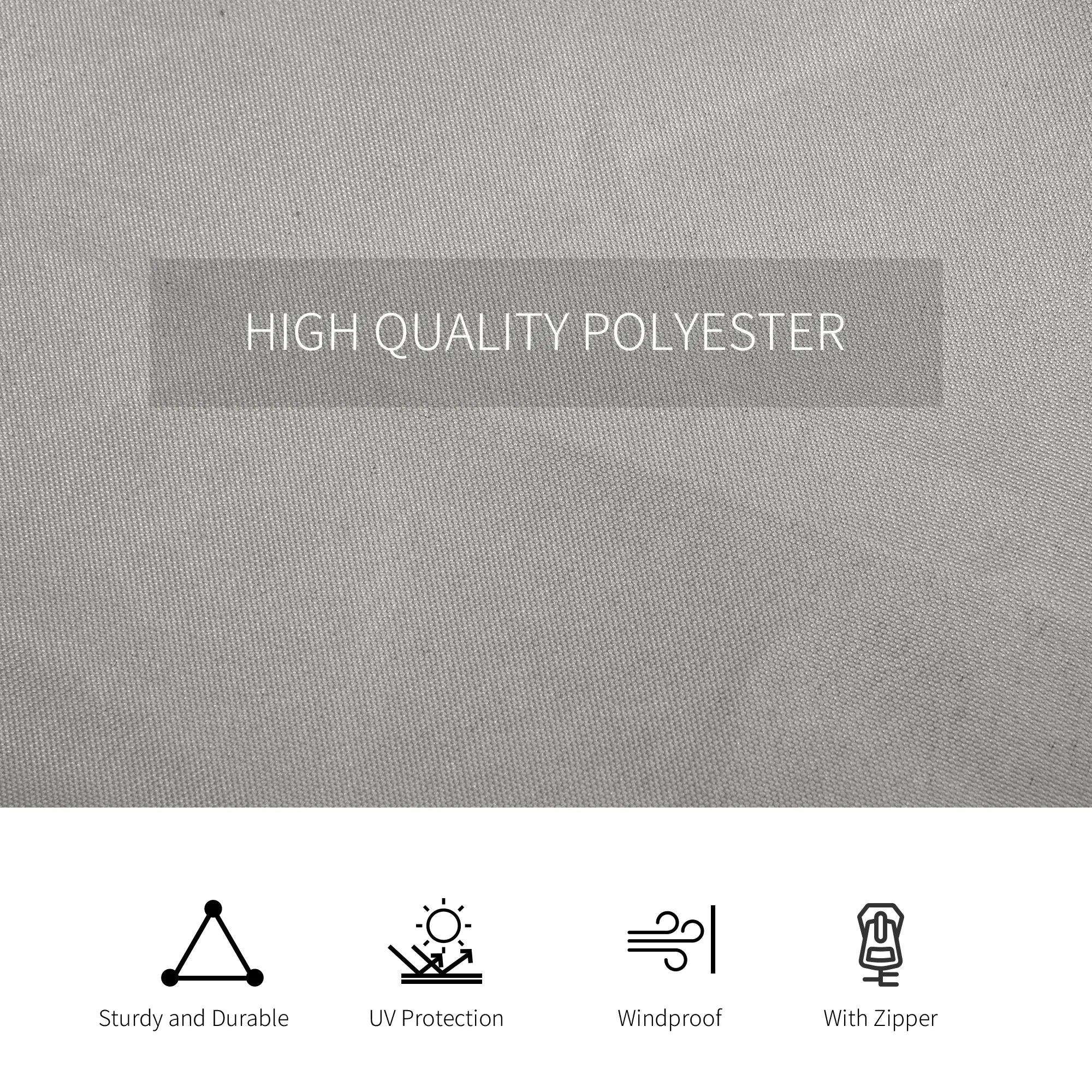 10' x 10' Gazebo Sidewall Set, 4 Panels, Light Grey Gazebo Sidewalls at Gallery Canada