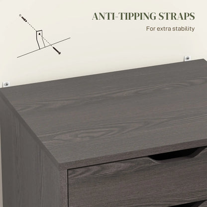 7-Drawer Vertical File Cabinet, 18.7"x15.6"x35.4", Wood Grain, Grey Office Cabinets & Cupboards at Gallery Canada