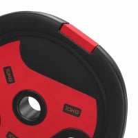 4-Piece 66 lbs Weight Plates Set, Sand-Filled with Handles, 1" Hole, Black, Black