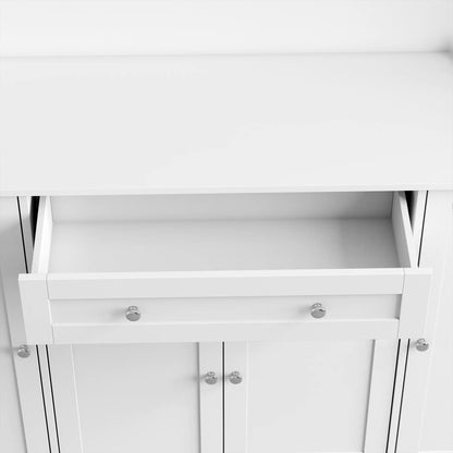 Cabinet de garde-manger de cuisine blanc "73", station de recharge, blanc